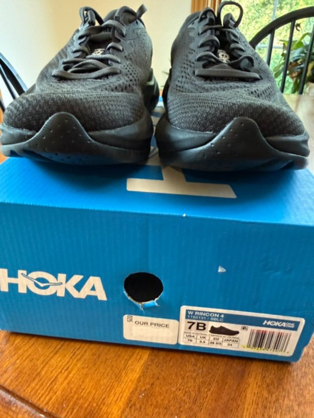 HOKA Rincon 4 Women's Running Shoes Size 7B Black 1155131 New in Box - Picture 7 of 8